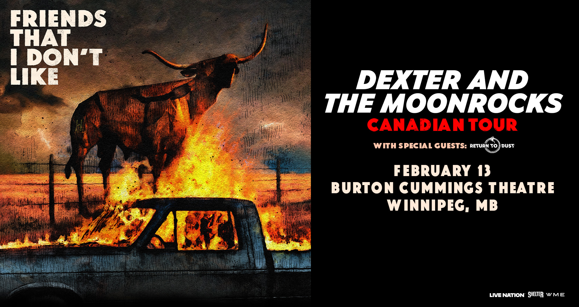 Dexter and The Moonrocks concert at the Burton Cummings Theatre.