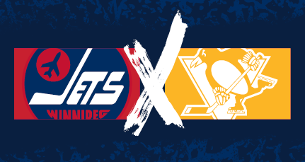 Jets heritage logo x Penguins logo